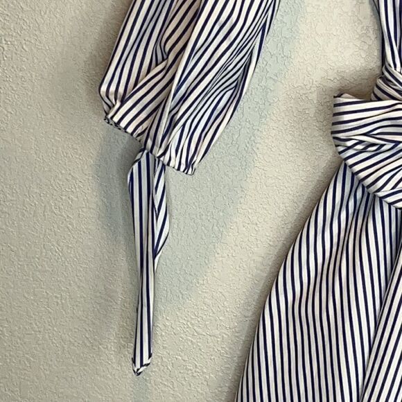 New CAROLINE CONSTAS Lou Striped Dress Small - Picture 5 of 14